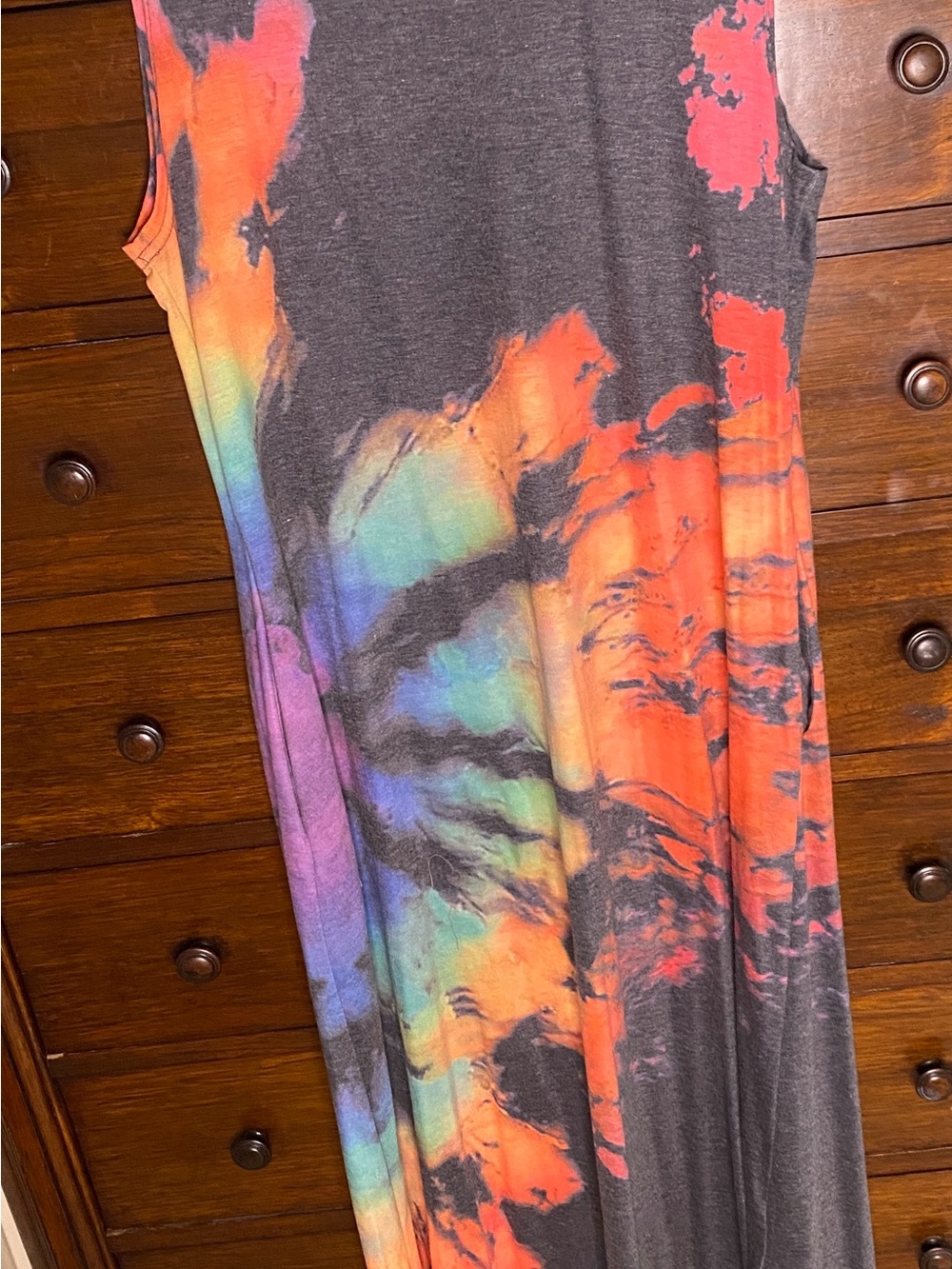 Tie-Dye Maxi Dress in Multicolor - Size M